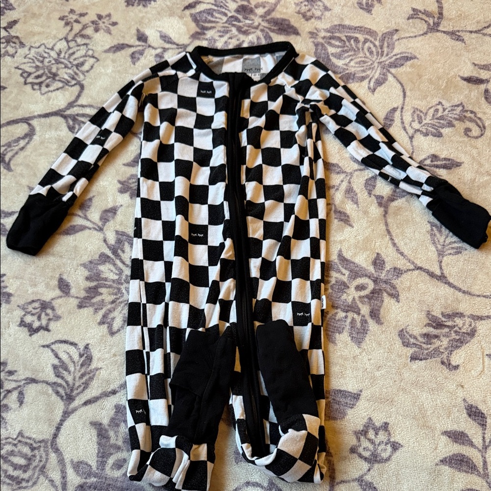 Little Sleepies Checkered Zippy 6-12 Months